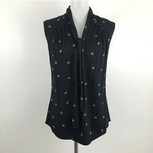 Halogen tie neck top